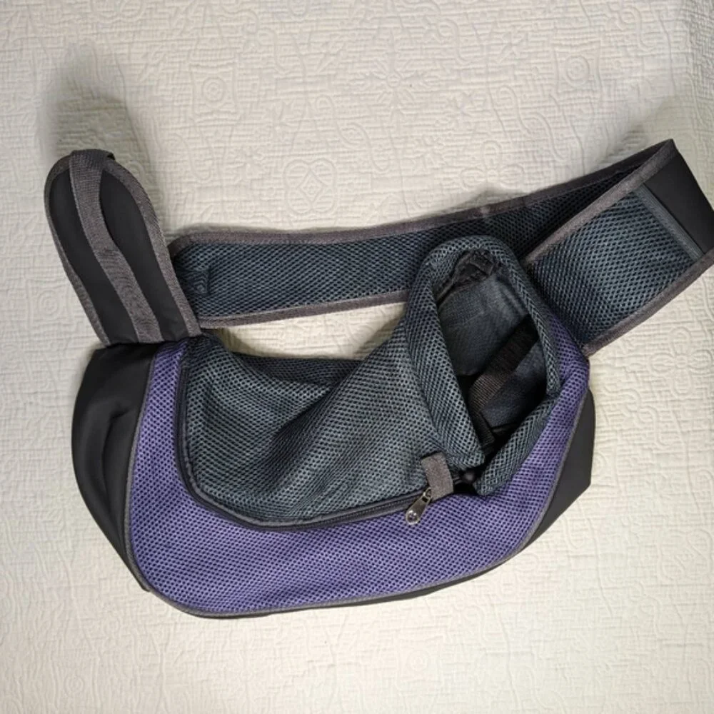 Pet Sling Carrier Purple/Grey/Black Size L NWOT‎